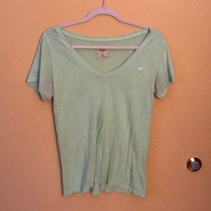 Light Green Hollister V-Neck